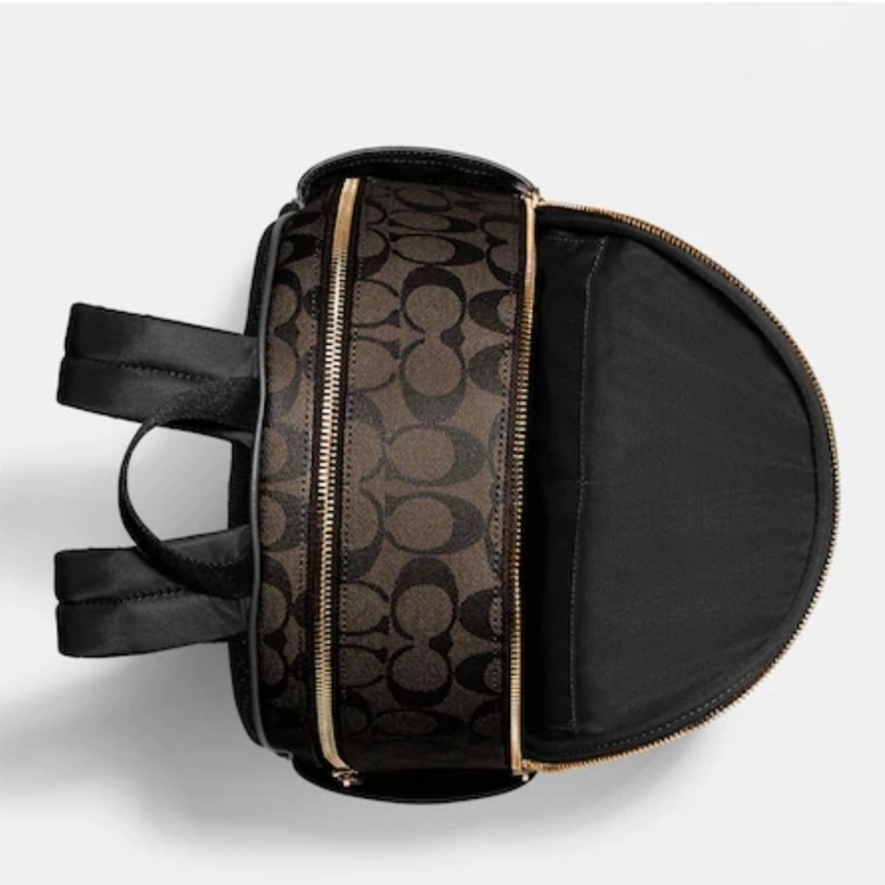 Coach Women's Court Backpack Brown and Black - Picture 4 of 4